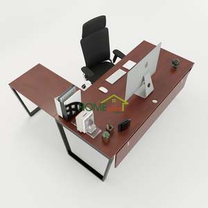 HBTC020 โต๊ะทำงานแบบ Trapeze Concept รูปตัว L ขนาด 180x160 มม. แบบยืน-นั่ง ต้องประกอบเอง ดีไซน์ทันสมัยสำหรับสำนักงาน/ห้องนอน/ห้องออกกำลังกาย - Product Image 3