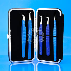 Nouvelle pince à épiler à pointe de fibre outil de cils Mega Volume pince à épiler d'extension de cils en acier inoxydable japonais 75 pointe à 90 degrés - Product Image 1