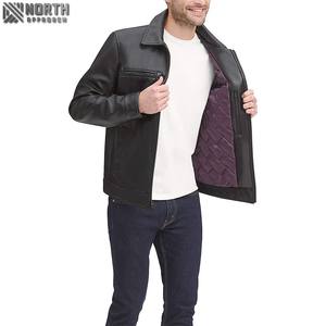 Unisex Fashion <b>Genuine</b> Leather Camouflage Jacket Wholesale Price Plain Dyed for Winter Luxury Front Logo - Product Image 4