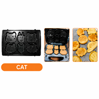 Machine à sandwich multifonction 10-en-1 et gaufrier avec plaques antiadhésives interchangeables pour la cuisine domestique – Vente chaude