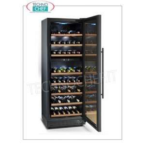 Enfriador de Vino Eléctrico de Acero Inoxidable con Capacidad para 96 Botellas, Bodega Refrigerada de Doble Temperatura con 1 Puerta de Vidrio para Uso Doméstico - Product Image 1