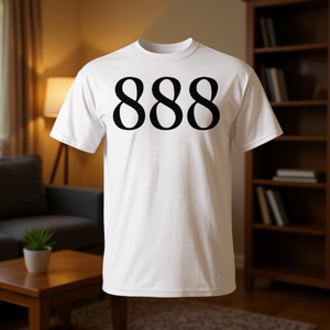 Camiseta con Número 888 de Abundancia Angelical, Ropa Promocional Inspirada en la Riqueza con Diseño de Números Angélicos - Product Image 3