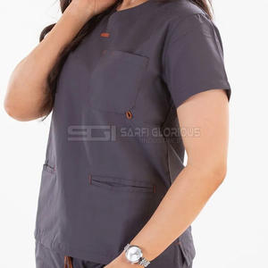 ชุดยูนิฟอร์มพยาบาลผ้าแคนวาสคุณภาพสูง ชุดสครับแพทย์สำหรับฤดูร้อน ชุดสครับแพทย์โรงพยาบาล ขายส่ง - Product Image 6