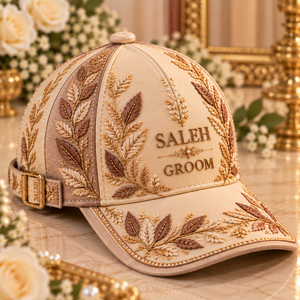 Casquettes de mariage personnalisées pour le marié, broderie personnalisée, chapeaux de mariage pour hommes, accessoires de cérémonie pour les demoiselles d'honneur - Product Image 2