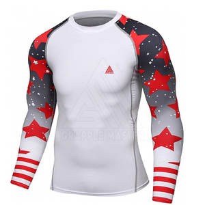 ชุดเล่นยิม MMA แบบยาวของผู้ชายผ้าสแปนเด็กซ์สวมใส่สบายพร้อมโลโก้ออกแบบได้ตามต้องการราคาโรงงานแบบเรียบ - Product Image 3