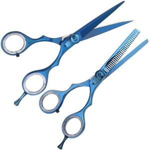 Ciseaux de coiffeur professionnels pour la coupe de cheveux amincissants ciseaux à cheveux à bord droit avec lame en acier inoxydable coiffure fine - Product Image 1