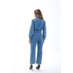 Combinaison en jean 7467 de style salopette bleue - Product Image 4