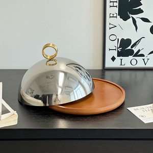 Platos de cena de acero inoxidable con borde dorado de 10 pulgadas de lujo, vajilla de precio barato para restaurante, boda, escuela y uso doméstico - Product Image 5