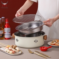 Grill de table portable, pliable, petit, léger, mini barbecue au charbon de bois, en acier inoxydable, pour le camping et les fêtes