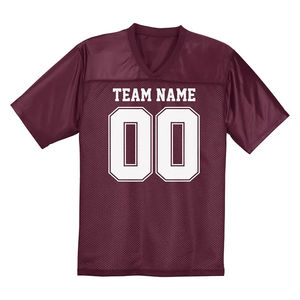 Camiseta de Fútbol Americano Personalizada al por Mayor, Transpirable, de Manga Corta, con Diseño Impreso, Colores y Tallas Personalizables, Unisex para Adultos, 100% - Product Image 2