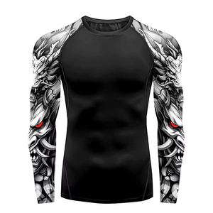 Qualité supérieure Nouveau design pour hommes Personnaliser confortable MMA Rash Guard Manches longues MMA Rash Guard Doux et frais Active Wear - Product Image 1