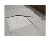 Mosaico de Piso KC Mate de 600x600 mm y 20 mm, de Porcelana, para Exteriores, para Piscinas, Antideslizante, Gris, Acabado Industrial Rugoso, ACCENTS