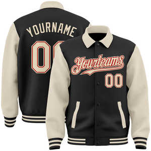 Fabricante OEM de alta calidad bordado hombres Universidad personalizado béisbol bombardero Letterman Crop cuero Varsity chaqueta - Product Image 1