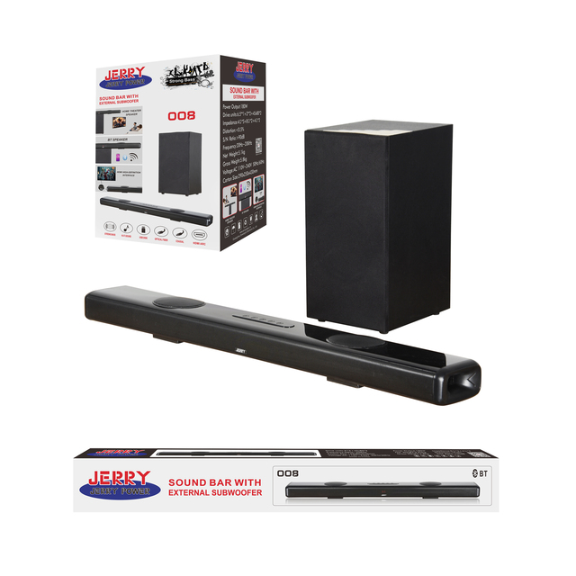 2023 300W Wireless Wooden Soundbar 2.1 Channel Surround Sound System with Subwoofer for TV and Home Theater