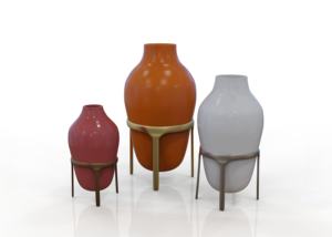 Vantage Modern Luxury set de 3 Vase à fleurs en métal avec finition antique Style unique Fantaisie pour la décoration de la maison et le désherbage - Product Image 3