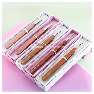 New Model Lash Extension Applicator Tweezers Eyelash Tweezer <b>Tool</b> <b>Kit</b> Individual Fiber Tip Lash Tweezers 90 Degree - Product Image 1