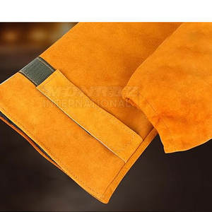 Protección ignífuga, brazo de soldadura de cuero de vaca resistente al calor, Mangas de brazo de soldadura de cuero - Product Image 3