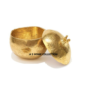 Forma redonda de lujo de color blanco de metal dorado soporte de rama decorativa de calidad de lujo regalo y cuenco de decoración del hogar - Product Image 6