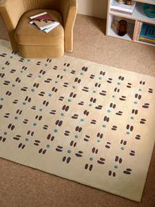 Tapis moderne en laine beige fait main de luxe de forme irrégulière tufté à la main tapis de pique-nique acceptant les animaux domestiques décor de salon vente en gros - Product Image 2