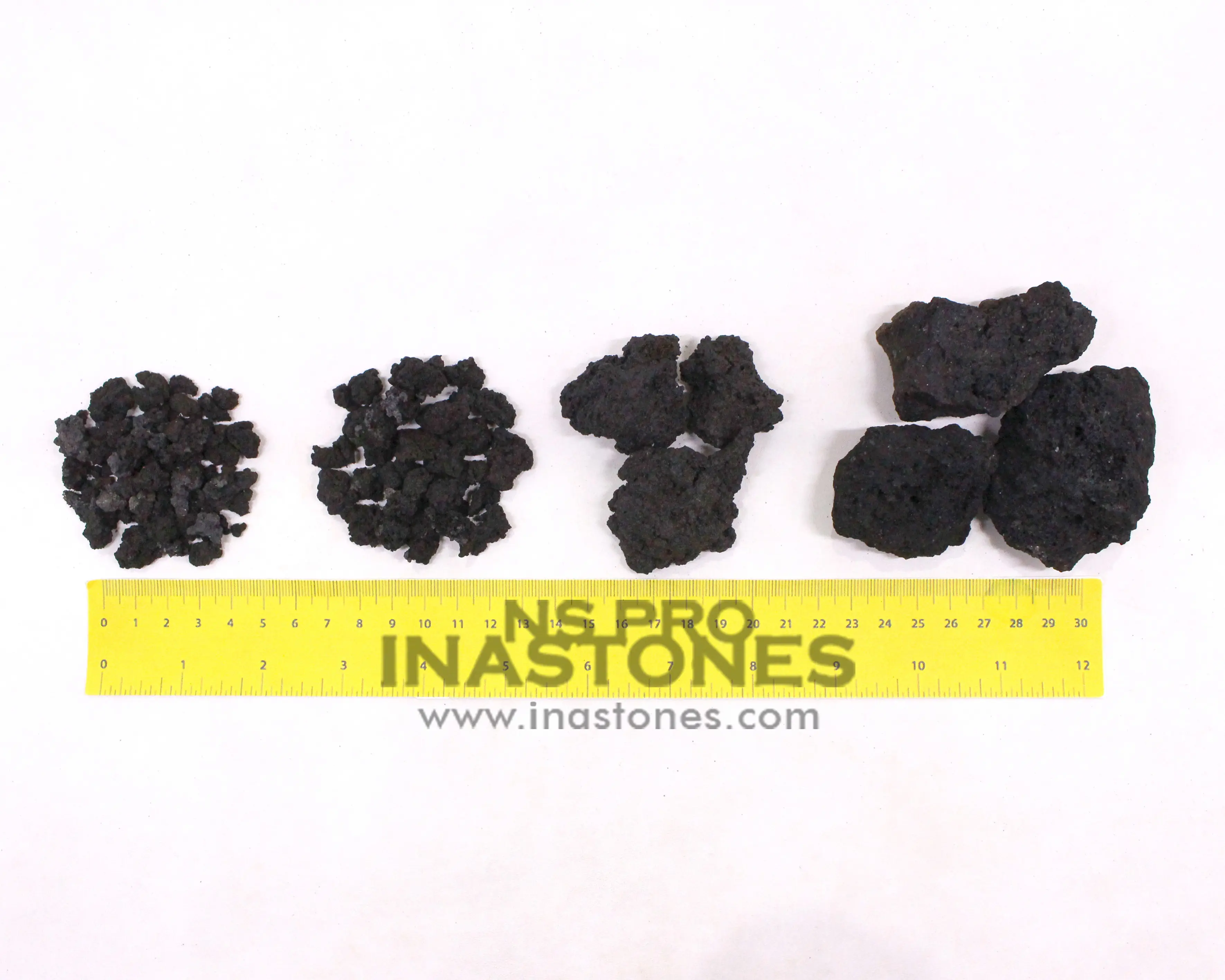 Tự nhiên màu đen dung nham đá núi lửa nham thạch chip sỏi & nghiền nát đá Chip từ Indonesia