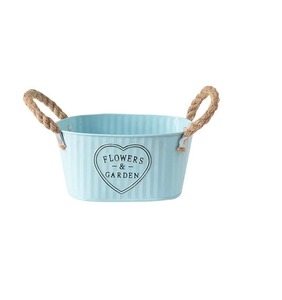 Auténtico Cubo de maceta de estaño galvanizado ideal para decoración de boda rústica o arreglos de centro de mesa de granja - Product Image 2