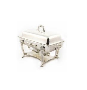 Plato decorativo de frotamiento de acero inoxidable con acabado detallado, ideal para eventos lujosos y presentaciones Premium - Product Image 2