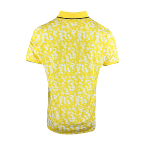 Camiseta Polo de Manga Corta con Estampado Floral Amarillo para Hombre, Diseño Transpirable de Algodón Oxford, Corte Regular, Estilo Casual, Nueva Moda OEM - Product Image 2