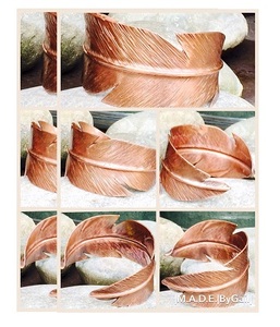 Handmade Solid Floral Copper <b>Bracelet</b> High Quality Fashion Accessory Beautiful Bangle at Wholesale Price - Product Image 3