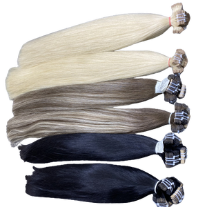 VIP Tape-In 100% Extensiones de cabello liso virgen vietnamita Super Double Drawn Loose Deep Wave Italian Curl al por mayor - Product Image 1