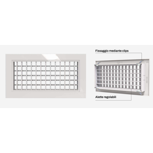 Tecnosystemi – Grilles et registres de buse de refoulement/ventilation en plastique ABS blanc anti-condensation pour systèmes BPAP - Product Image 1
