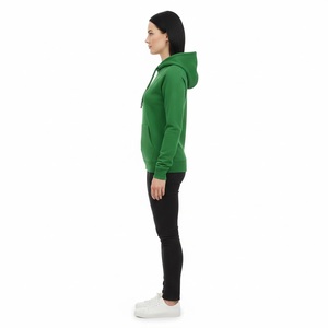 Sudadera con capucha Primal Green para mujer, diseño de logotipo personalizado, corte ajustado, forro polar de algodón grueso, venta al por mayor, sudadera con capucha tipo top para mujer - Product Image 3