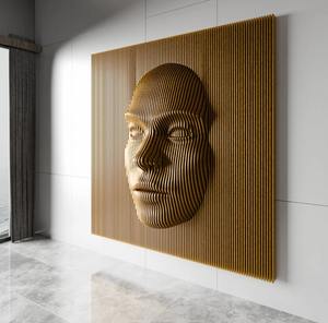 Art déco tendance, art mural ondulé paramétrique, visage féminin, anniversaire, fichiers de découpe CNC numériques, bois fait à la main, prix bas - Product Image 4