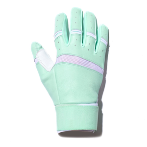 Gants de frappeur de baseball antidérapants en cuir de vachette de combinaison de couleur blanche et noire de nouveau design - Product Image 5