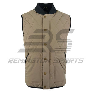Venta al por mayor 2023 hombres sin mangas Puffer chaquetas bolsillos delanteros de poliéster de alta calidad Puffer chaleco chaquetas - Product Image 1