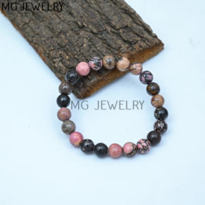 8mm Rhodonite Beaded <b>Bracelets</b> Wholesale Rhodonite Gemstone Round 8mm Beads <b>Bracelets</b> Healing <b>Crystals</b> Beads <b>Bracelets</b> - Product Image 1