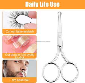 Wholesale Stainless Steel Nose Hair & Eyebrow <b>Trimming</b> Scissors-Professional Beauty <b>Tools</b> for Personal Care - Product Image 3