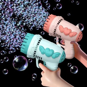 Gran Blaster Big <span class=keywords><strong>Rocket</strong></span> <span class=keywords><strong>Boom</strong></span> eléctrico Gatling Bazzoka 32 agujeros máquina sopladora <span class=keywords><strong>pistola</strong></span> <span class=keywords><strong>de</strong></span> <span class=keywords><strong>burbujas</strong></span> para niñas niños bolsa <span class=keywords><strong>de</strong></span> plástico OPP - Product Image 6