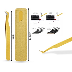 Pince à épiler professionnelle en acier inoxydable pour extensions de cils, séparation naturelle pour une prise parfaite des cils - Product Image 4