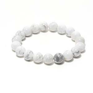 NOVAMART Fine Arihant Gems Jewels Fashionable Magnetised <b>Beaded</b> <b>Bracelet</b> for Men Women Ball-shaped Pearl Main Stone Religious St - Product Image 1