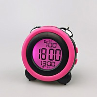 Réveil numérique Huayang 0705 avec écran LCD, affichage de la température et de l'humidité, fonction snooze, sonnerie, réveil de bureau pour enfants