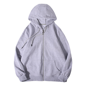 Sweats à capuche zippés pour hommes Vente en gros unisexe couleur unie logo personnalisé taille confortable matériel sweats à capuche qualité supérieure - Product Image 4