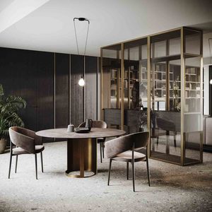 Luxury Modern Living Room <b>Wall</b> <b>Unit</b> Italian Style Wooden <b>TV</b> Stand Cabinet with LED Light Glass Display Showcase Custom Furniture - Product Image 4