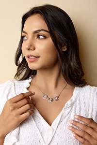 สร้อยคอเงินมูนสโตนทำมือ925เงินสเตอร์ลิงประดับด้วยอัญมณีทรงกลมสง่างามสไตล์น่ารัก - Product Image 2