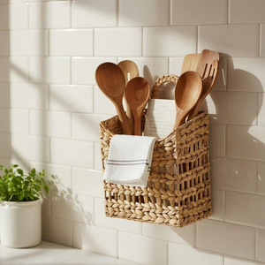 Nouveau panier de rangement mural suspendu en jacinthe d'eau de qualité fabriqué au Vietnam - Product Image 3