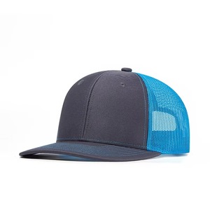 Sombreros de camionero de 6 paneles de ala plana de perfil alto de estilo personalizado de alta calidad, gorra de béisbol simple impermeable transpirable ligera - Product Image 6