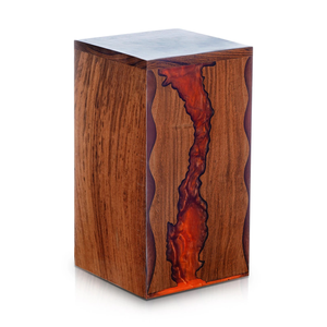 Handmade Rosewood Urn with Red Resin Inlay Cremation urns for Human And Pet <b>Ashes</b> <b>Keepsake</b> cremation Urns For Human <b>Ashes</b> - Product Image 3