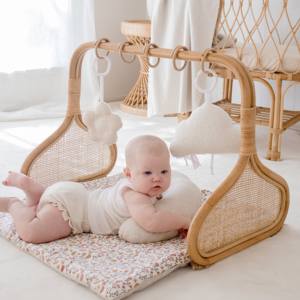 Tapis de jeu naturels pour bébés et nouveau-nés, fabriqués à la main en rotin, au prix le plus bas. - Product Image 2