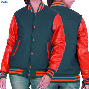 Veste universitaire d'hiver pour femme BOBBIN INDUSTRIES BI-25, toile et cuir réversible, design matelassé, respirante, écologique - Product Image 1