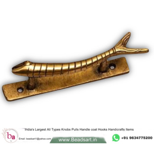 Tirador de cajón de armario de puerta de latón antiguo, diseño de pez de mar oxidado, estilo Industrial para cocina, dormitorio, armario, uso de tocador - Product Image 1