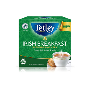 Tetley Irish Breakfast Premium Black <b>Tea</b>, 80 <b>Tea</b> Bags - Product Image 1